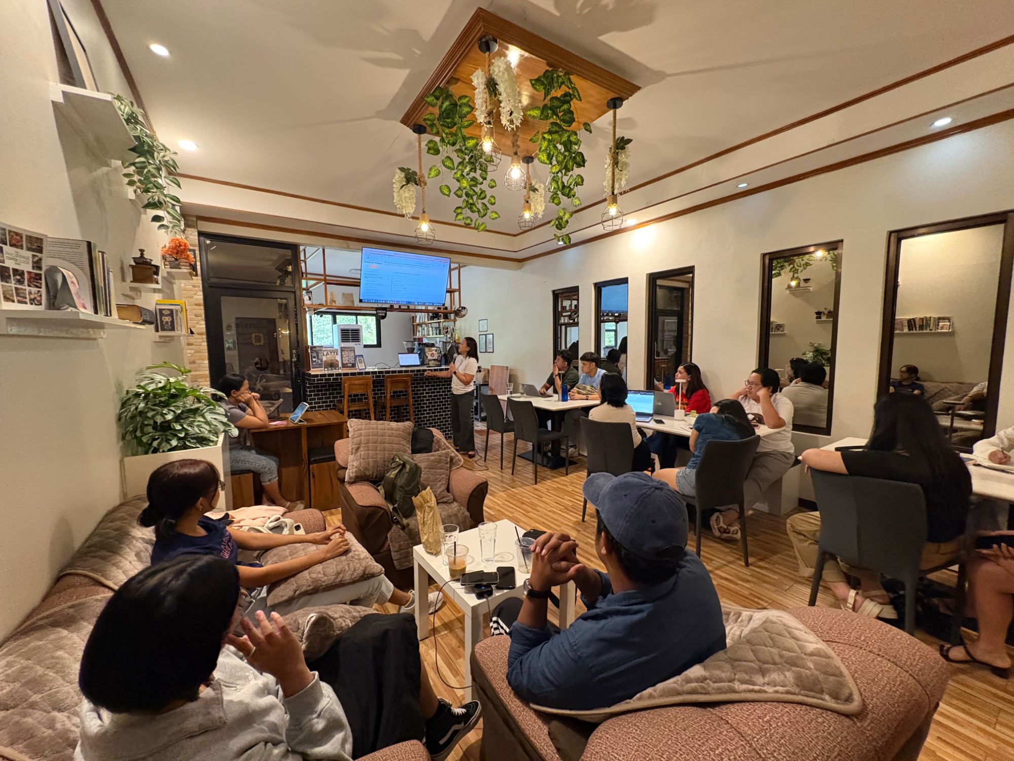 A presentation session in progress at Kaizen Spaces
